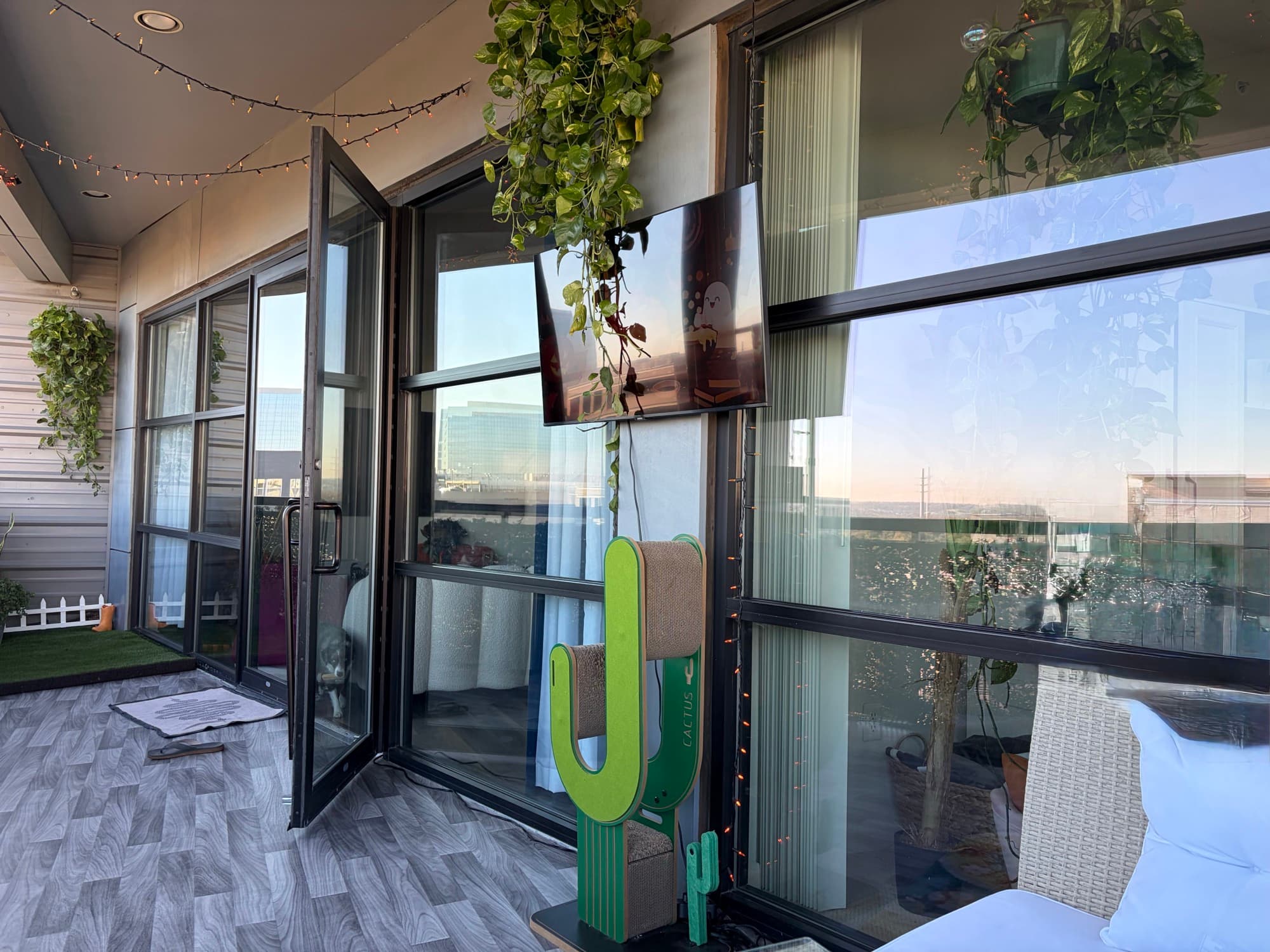 Private balcony in daylight