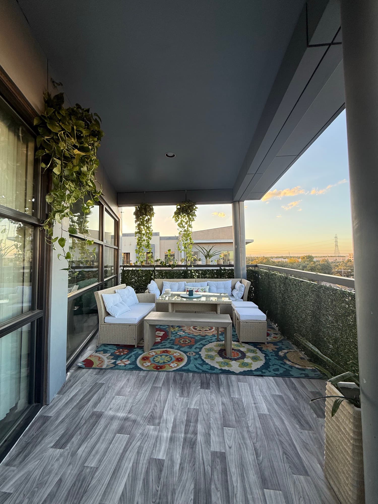 Balcony overlooking The Domain