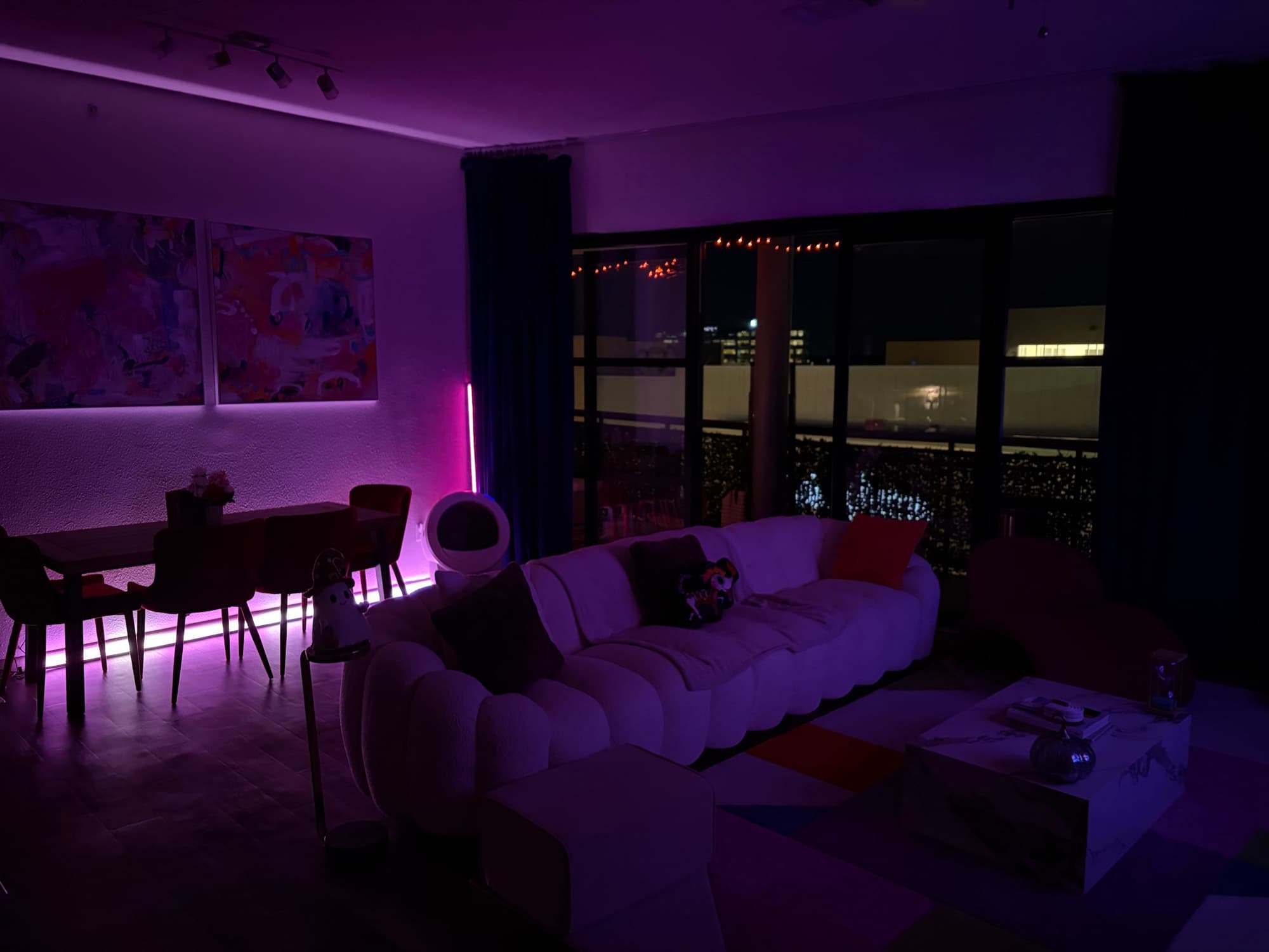 Living room in the evening