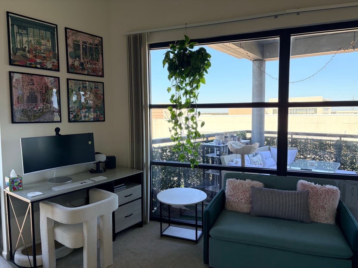 Dedicated office space with natural light